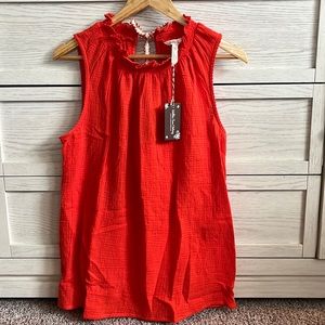 NEW Matilda Jane Women’s Maui Mock-Neck Tank Shirt top Size medium